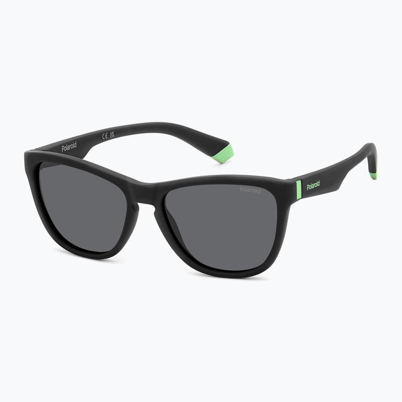 Vaikiški akiniai nuo saulės Polaroid PLD 8056/S matte black/grey polarized 2