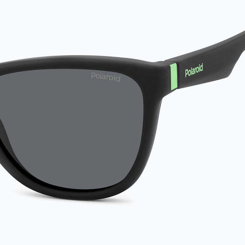 Vaikiški akiniai nuo saulės Polaroid PLD 8056/S matte black/grey polarized 5