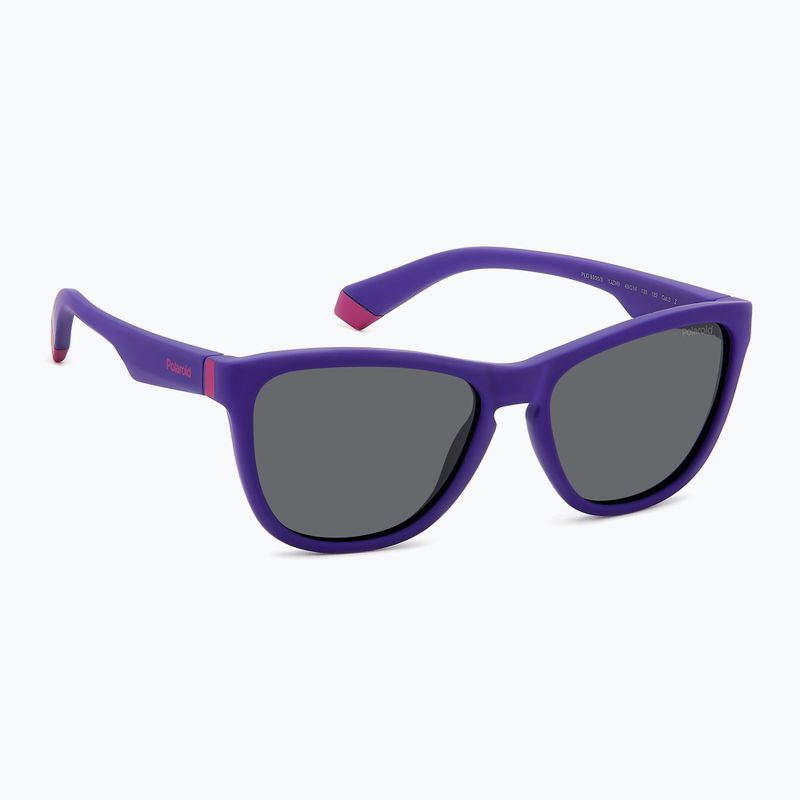 Vaikiški akiniai nuo saulės Polaroid PLD 8056/S matte violet/grey polarized