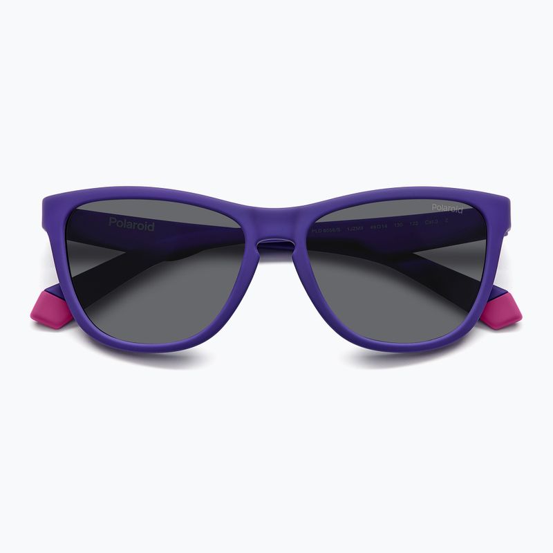 Vaikiški akiniai nuo saulės Polaroid PLD 8056/S matte violet/grey polarized 4