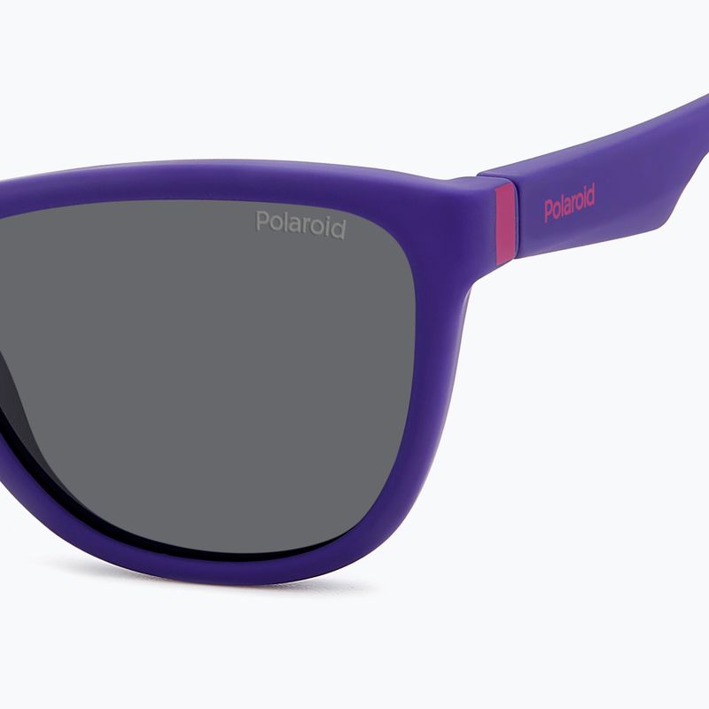 Vaikiški akiniai nuo saulės Polaroid PLD 8056/S matte violet/grey polarized 5