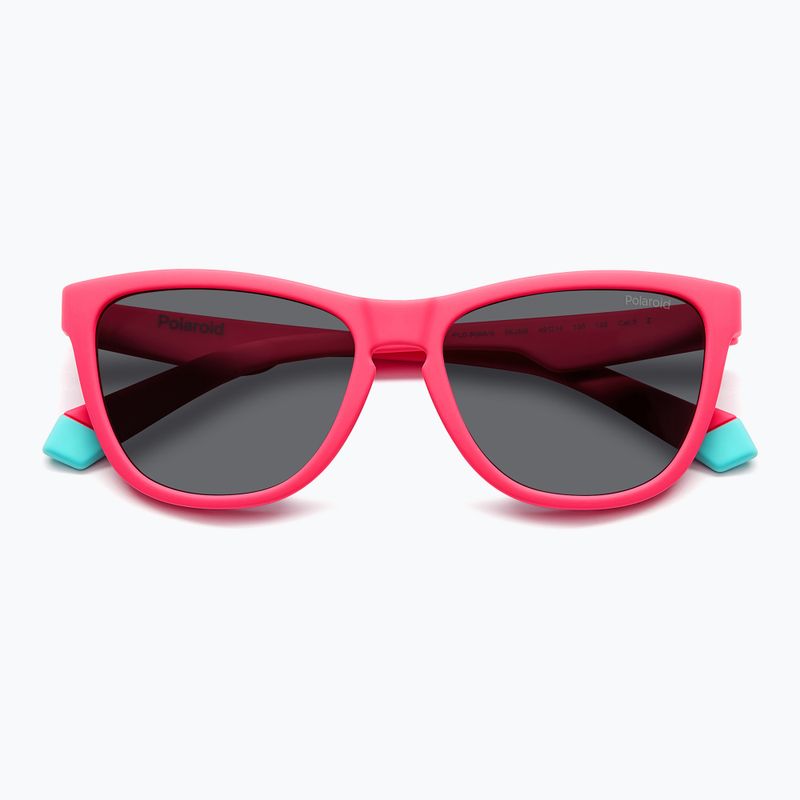 Vaikiški akiniai nuo saulės Polaroid PLD 8056/S matte pink/grey polarized 4