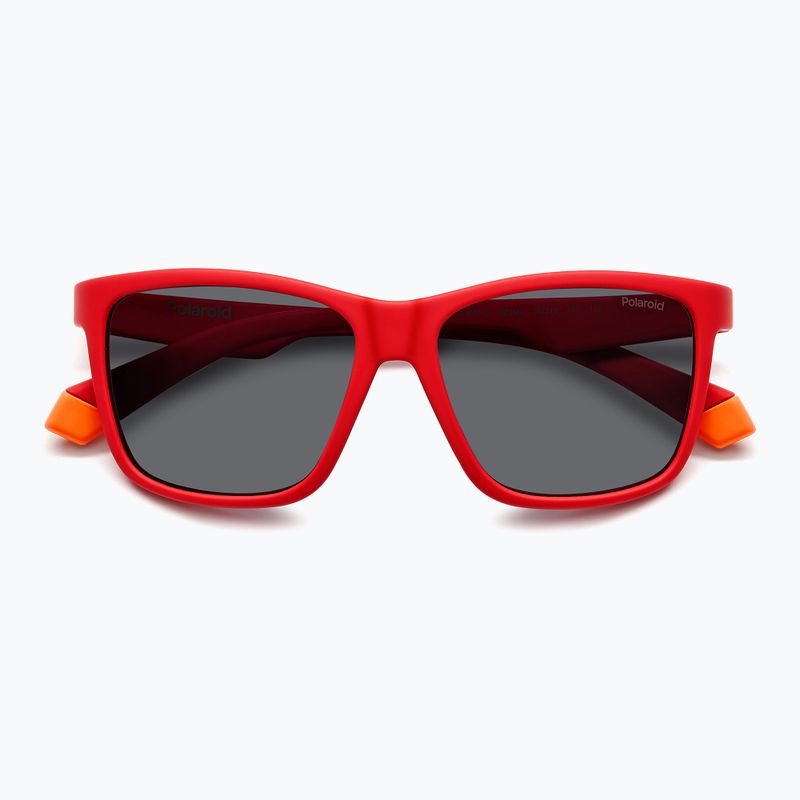 Vaikiški akiniai nuo saulės Polaroid PLD 8057/S matte red/grey polarized 4