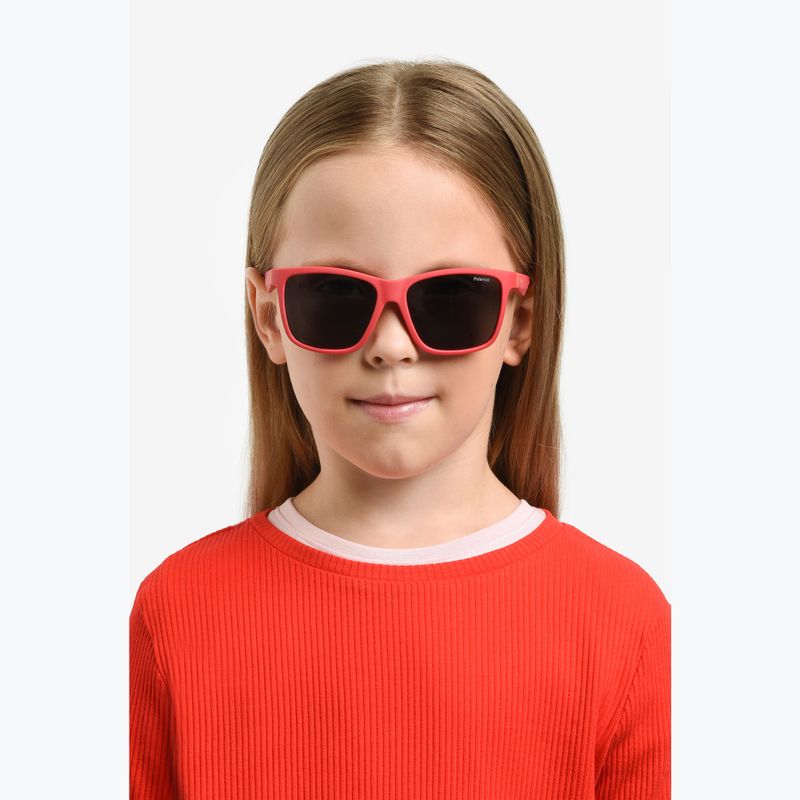 Vaikiški akiniai nuo saulės Polaroid PLD 8057/S matte red/grey polarized 6