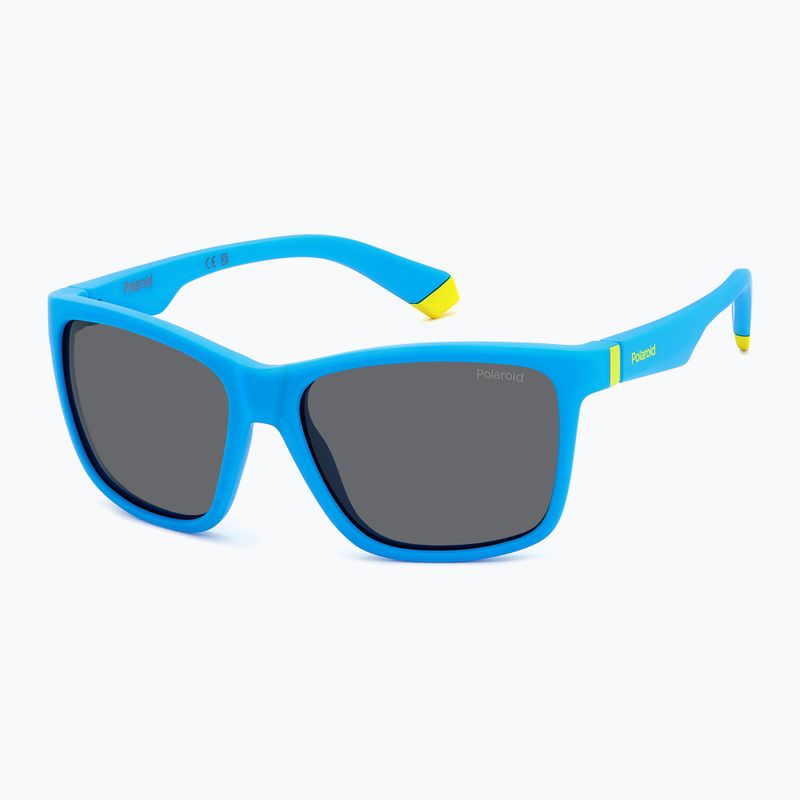 Vaikiški akiniai nuo saulės Polaroid PLD 8057/S matte blue/grey polarized 2