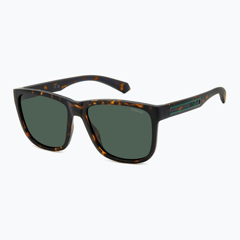 Vyriški akiniai nuo saulės Polaroid PLD 2155/S matte brown havana/green polarized 2