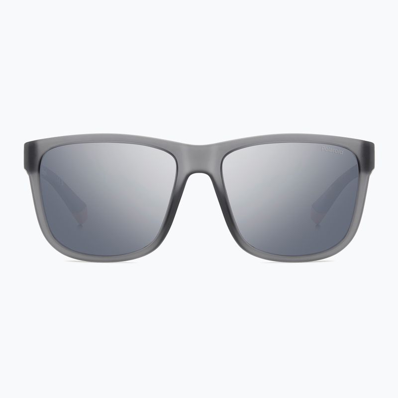 Vyriški akiniai nuo saulės Polaroid PLD 2155/S matte grey/grey silver mirror polarized 3