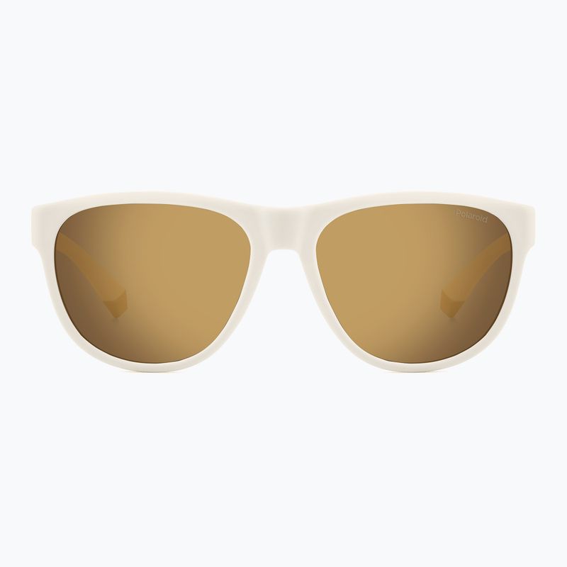Akiniai nuo saulės Polaroid PLD 2156/S matte white/grey gold multilayer polarized 3