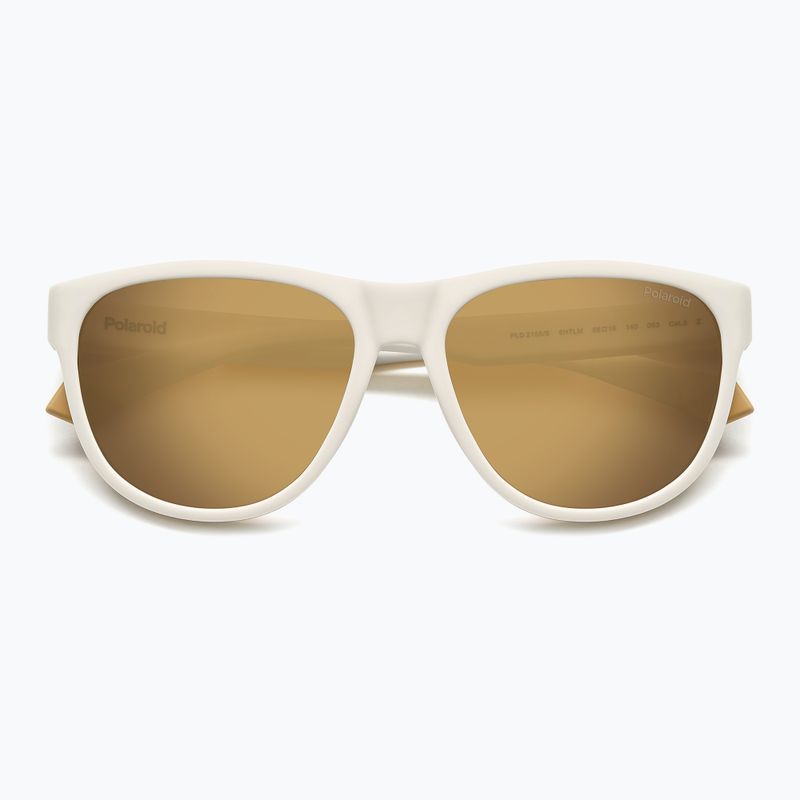 Akiniai nuo saulės Polaroid PLD 2156/S matte white/grey gold multilayer polarized 4