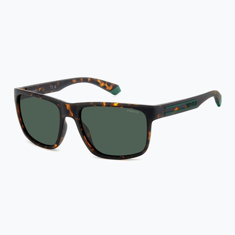 Vyriški akiniai nuo saulės Polaroid PLD 2157/S matte brown havana/green polarized 2