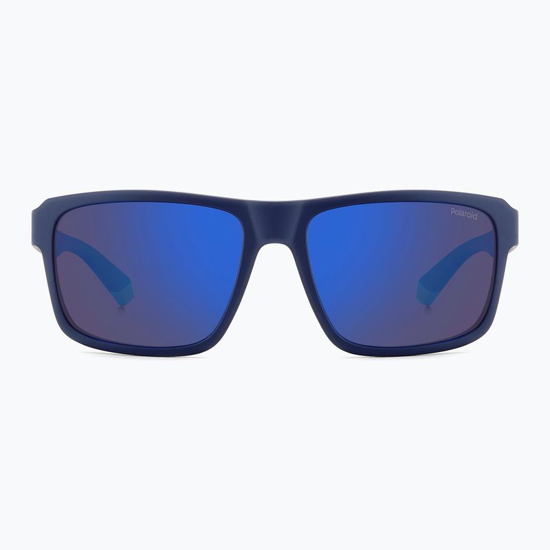 Vyriški akiniai nuo saulės Polaroid PLD 2158/S matte blue/blue mirror polarized 3