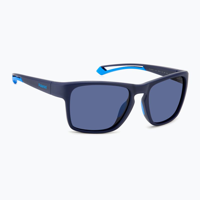 Vyriški akiniai nuo saulės Polaroid PLD 7052/S matte blue/blue polarized high contrast