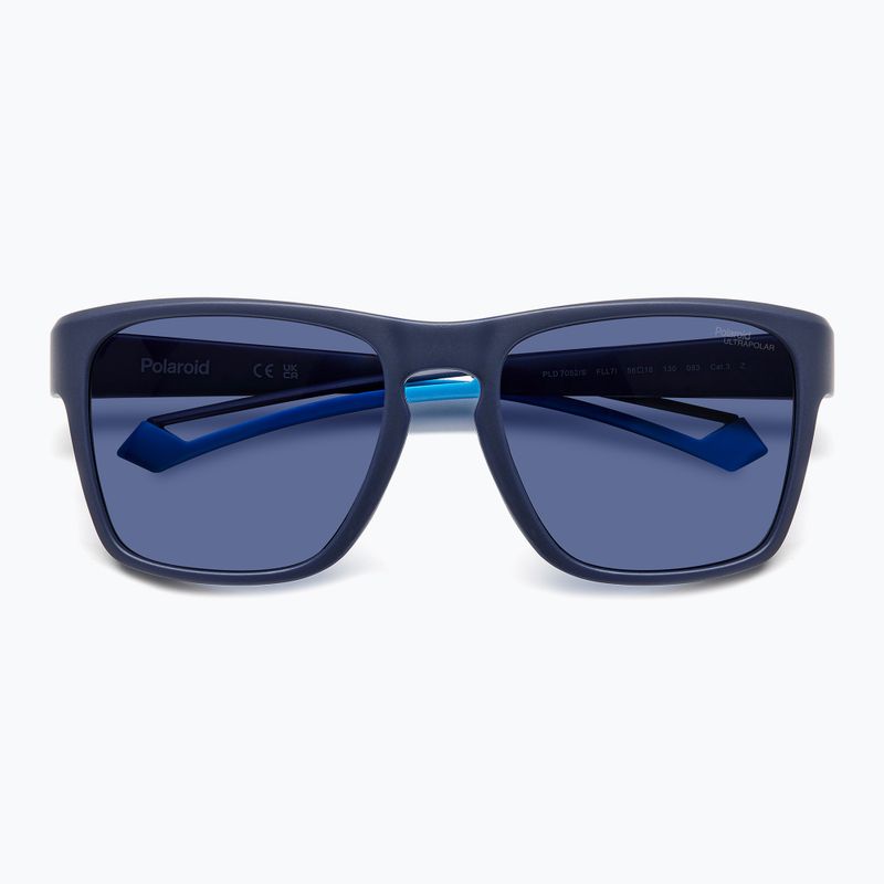 Vyriški akiniai nuo saulės Polaroid PLD 7052/S matte blue/blue polarized high contrast 4