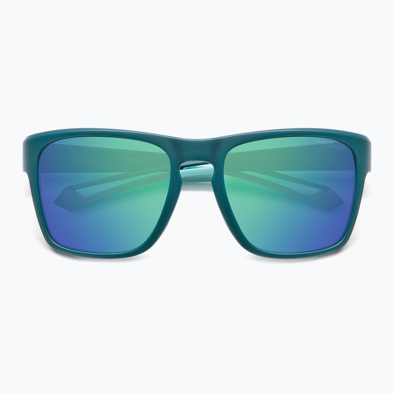 Vyriški akiniai nuo saulės Polaroid PLD 7052/S matte teal/green mirror polarized high contrast 4