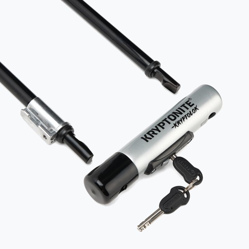 Dviračio užraktas Kryptonite Kryptolok Standard U-Lock + linka Kryptoflex black/grey 3