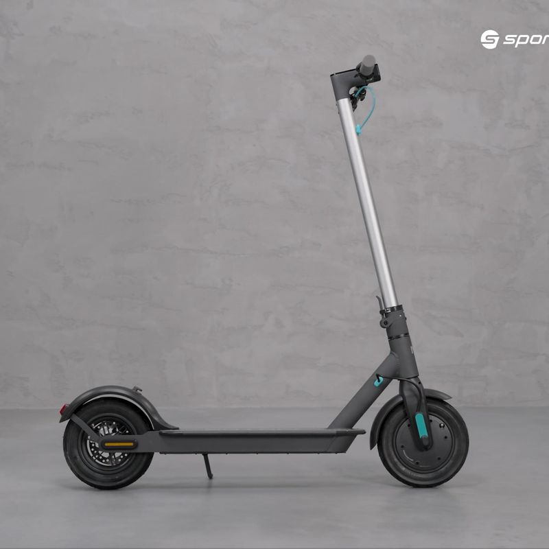 Motus Scooty 10 Lite 2022 sidabro ir juodos spalvos elektrinis paspirtukas 14