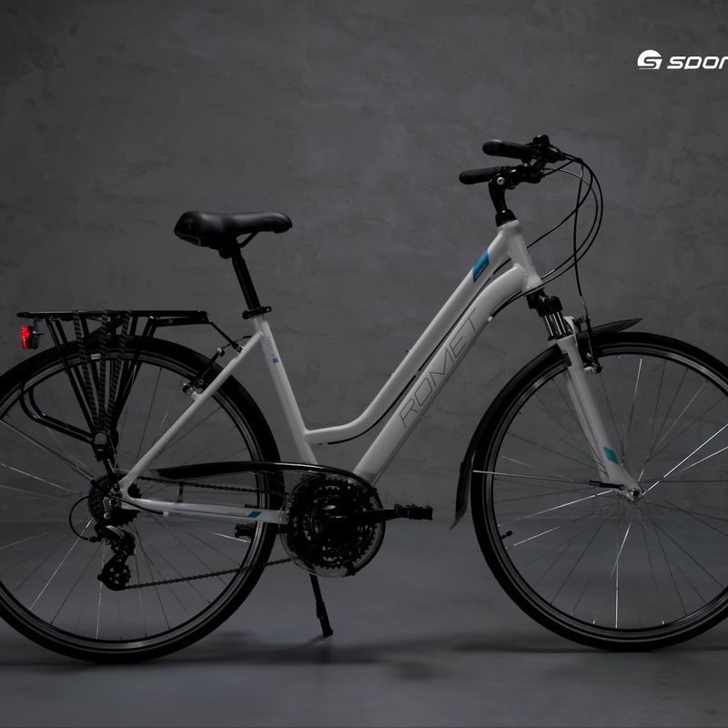 Moteriški trekingo dviračiai Romet Gazela 1 white 2228457 10