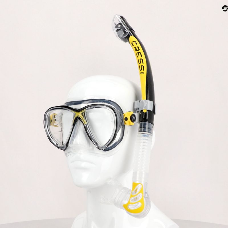 Cressi Big Eyes Evolution + Alpha Ultra Dry nardymo rinkinys geltonas DS337010 6