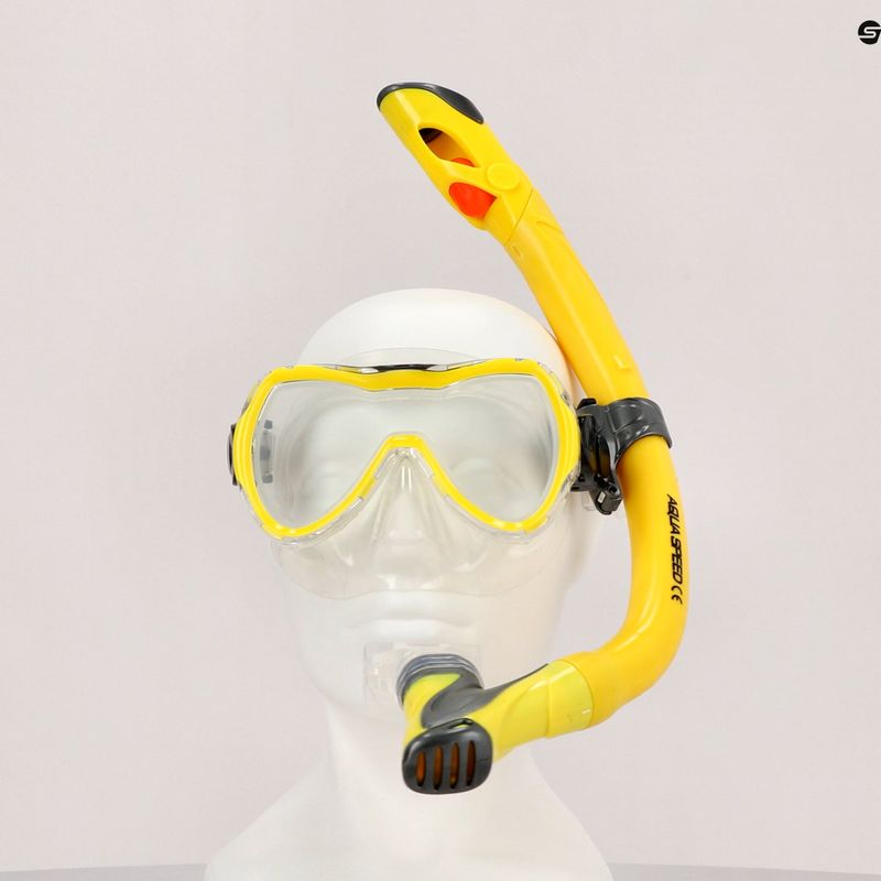 AQUA-SPEED vaikiškas nardymo rinkinys Enzo + Evo 2022 geltonas 8