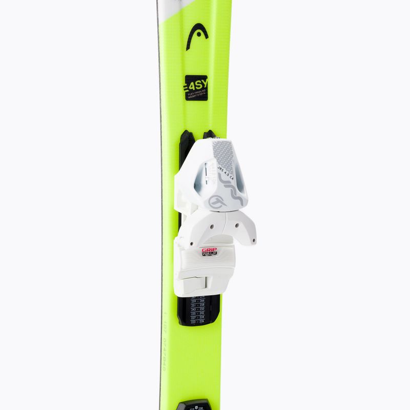 Vaikiškos kalnų slidės HEAD Supershape Team Easy Jrs + Jrs 4.5 white/yellow 314201/100863 7