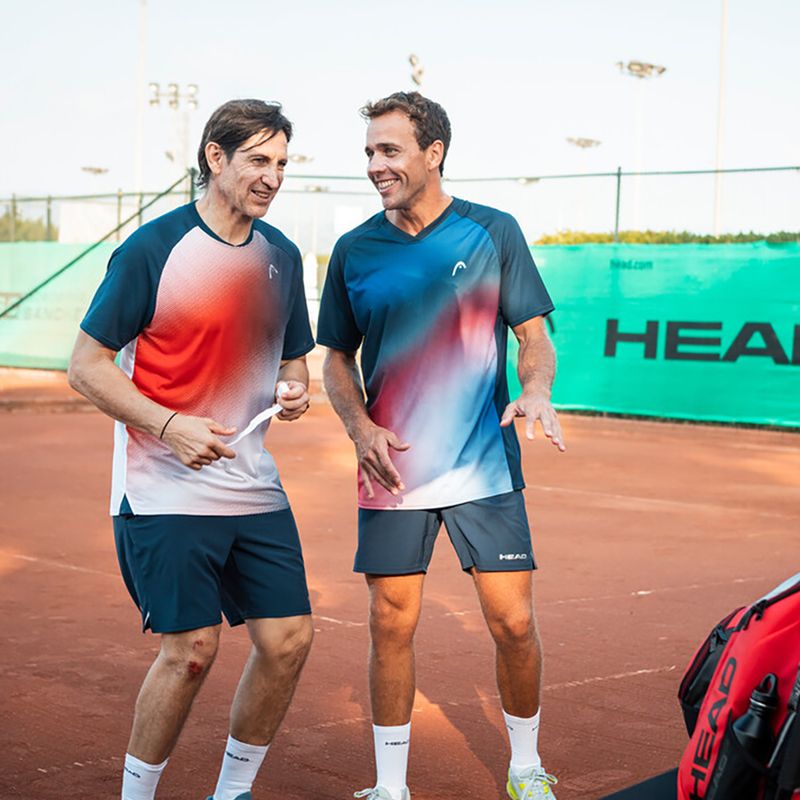 HEAD vyriški teniso marškinėliai Perf tamsiai mėlyna ir balta 811272 3