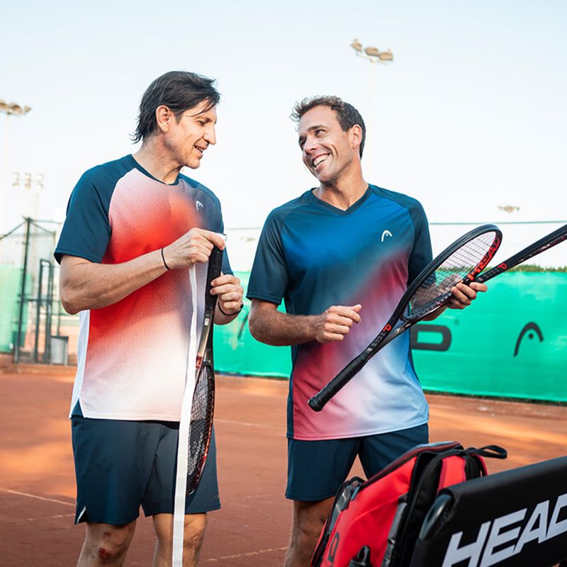 HEAD vyriški teniso marškinėliai Perf tamsiai mėlyna ir balta 811272 4