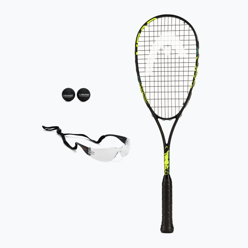 HEAD Spark Elite Pack skvošo rinkinys juodas 214110