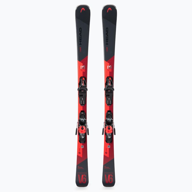 HEAD V-Shape V6 Lyt-PR + PR 11 kalnų slidės raudonos spalvos 315240/100788
