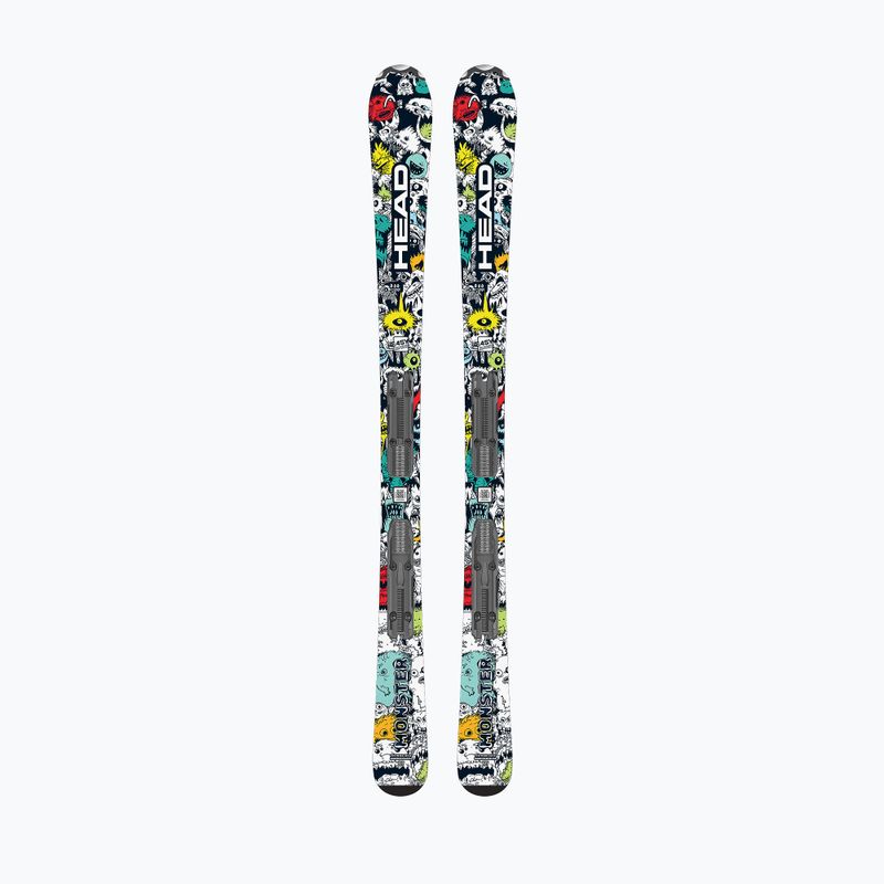 Vaikiškos kalnų slidės + apkaustai HEAD  Monster Easy JRS + Jrs 7.5 GW CA white/black 2