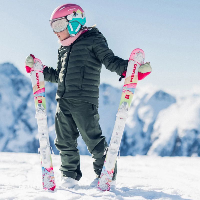 Vaikiškos kalnų slidės HEAD Unicorn Easy JRS + tvirtinimai Jrs 4.5 GW CA white/pink 7