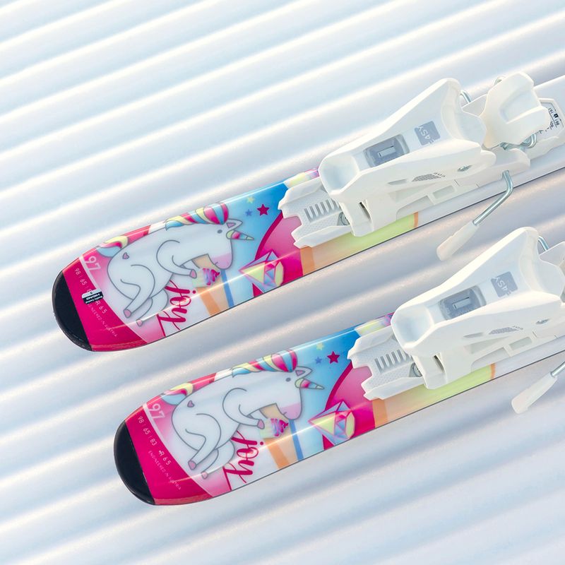 Vaikiškos kalnų slidės HEAD Unicorn Easy JRS + tvirtinimai Jrs 4.5 GW CA white/pink 13