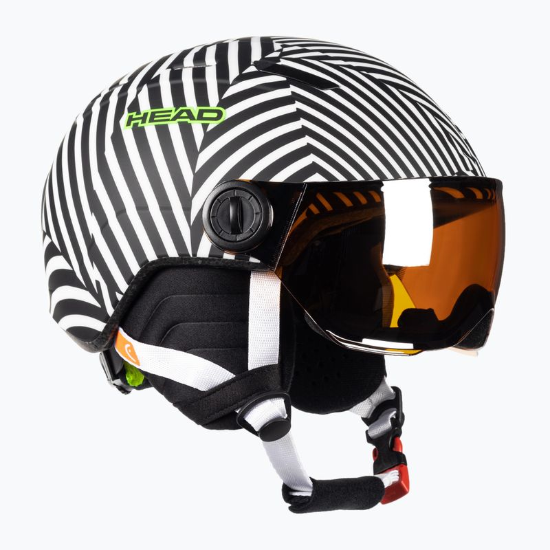 HEAD Mojo Visor S2 vaikiškas slidinėjimo šalmas baltai juodas 328152