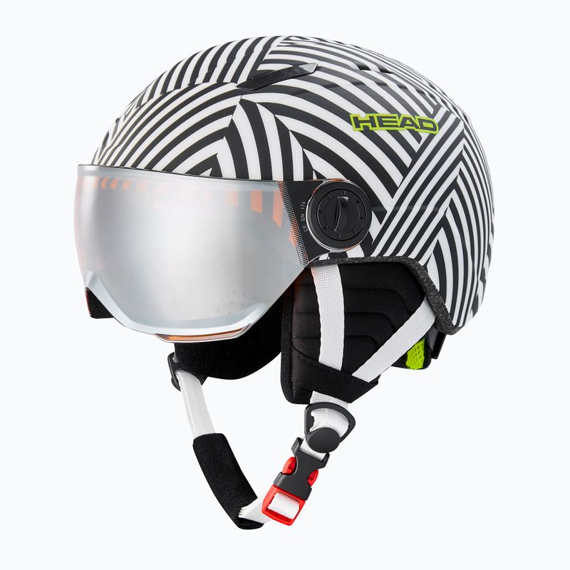 HEAD Mojo Visor S2 vaikiškas slidinėjimo šalmas baltai juodas 328152 9