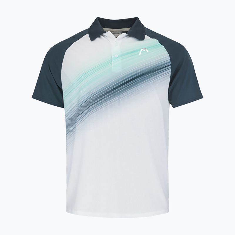 Vyriški HEAD Performance teniso marškinėliai Polo balta ir tamsiai mėlyna 811403NVXPM