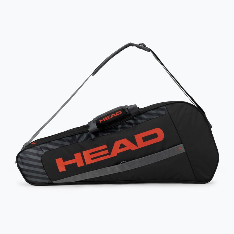 HEAD teniso krepšys Base 16 l juodai oranžinis 261323