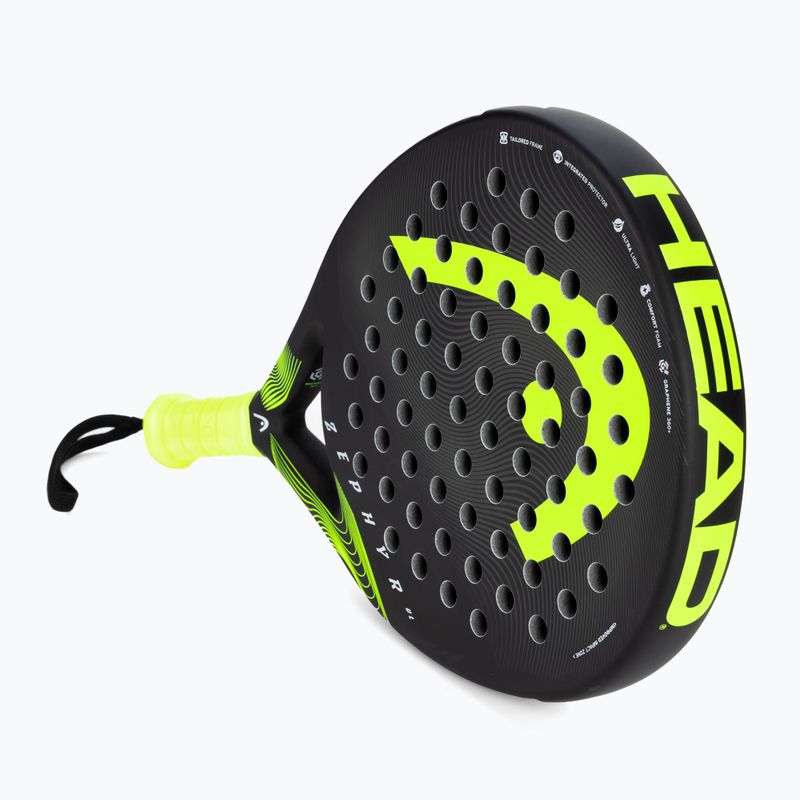 Padelio raketė HEAD Zephyr UL 2023 black/yellow 2
