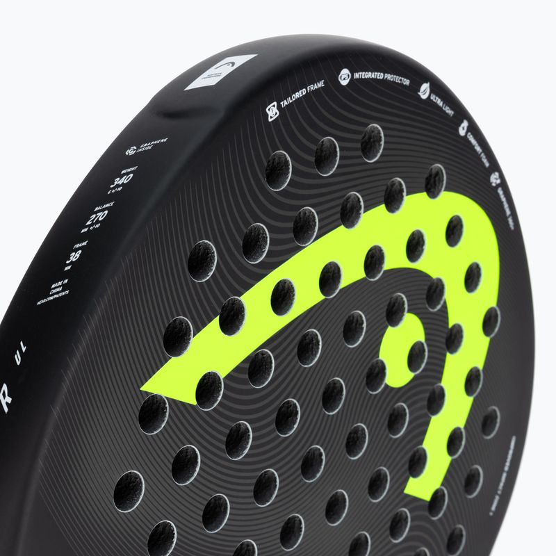 Padelio raketė HEAD Zephyr UL 2023 black/yellow 5