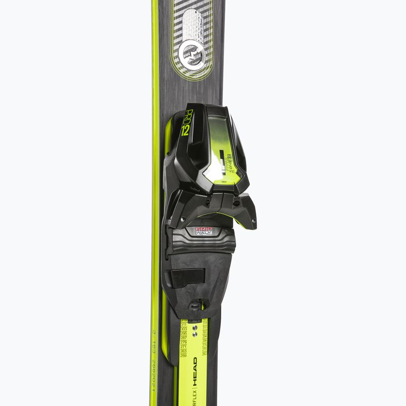HEAD Supershape e-Speed SW SF-PR + PRD 12 juodos/neon geltonos spalvos kalnų slidės 4