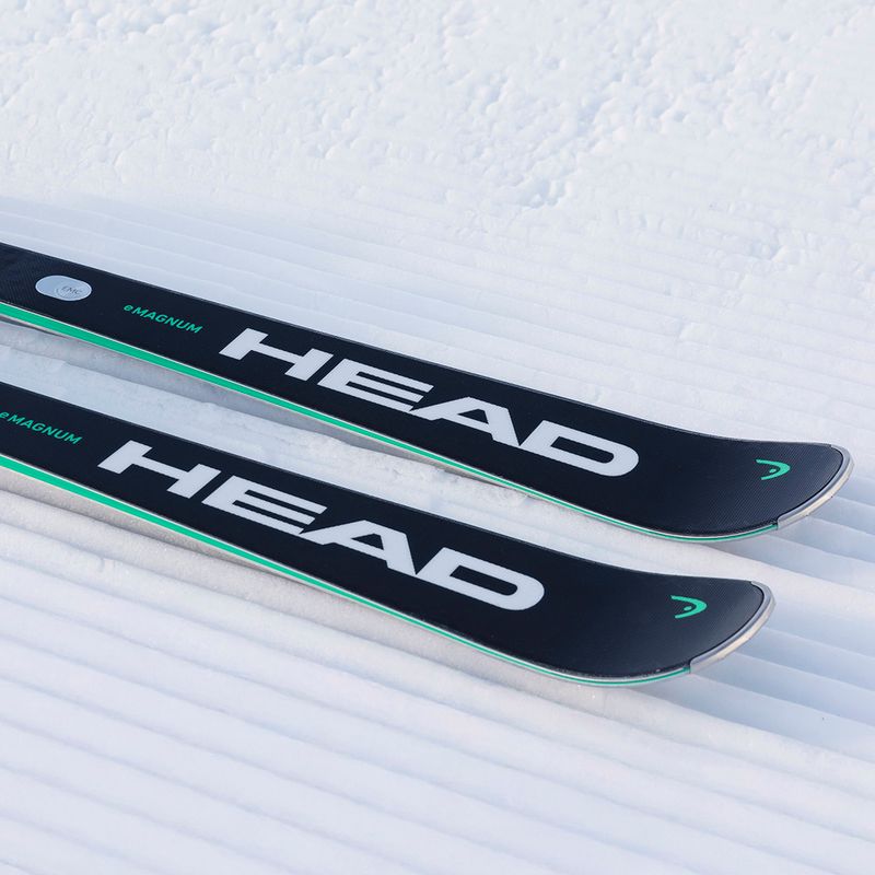 Kalnų slidės HEAD Supershape e-Magnum SW BB-PR + apkaustai PRD 12 GW black/green 11