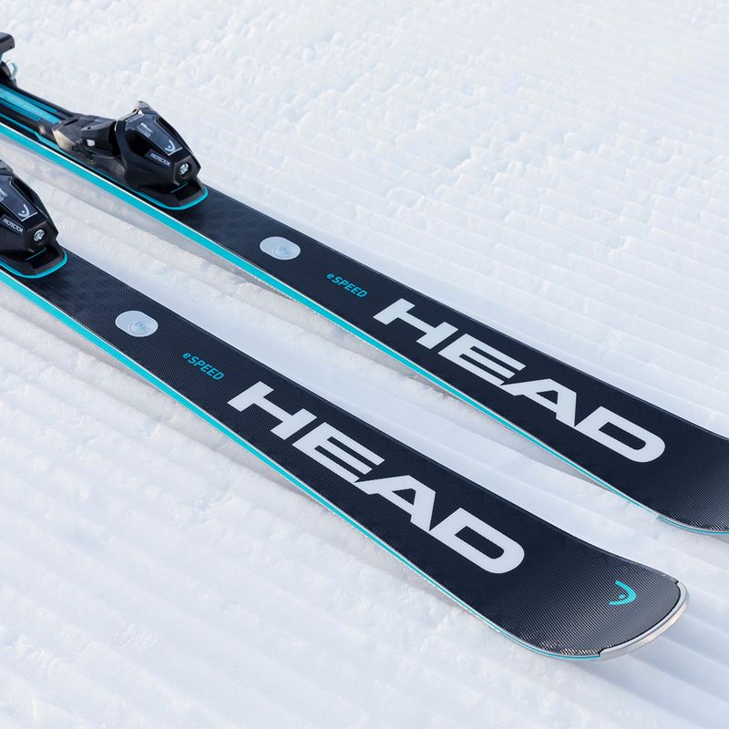 Kalnų slidės HEAD Supershape e-Speed SW BB-PR + apkaustai PRD 12 GW black/blue 11