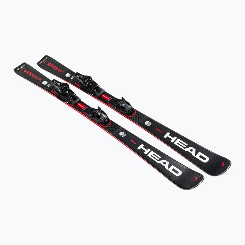 Kalnų slidės HEAD Supershape e-Rally SW BB-PR + PRD 12 GW black/red 2