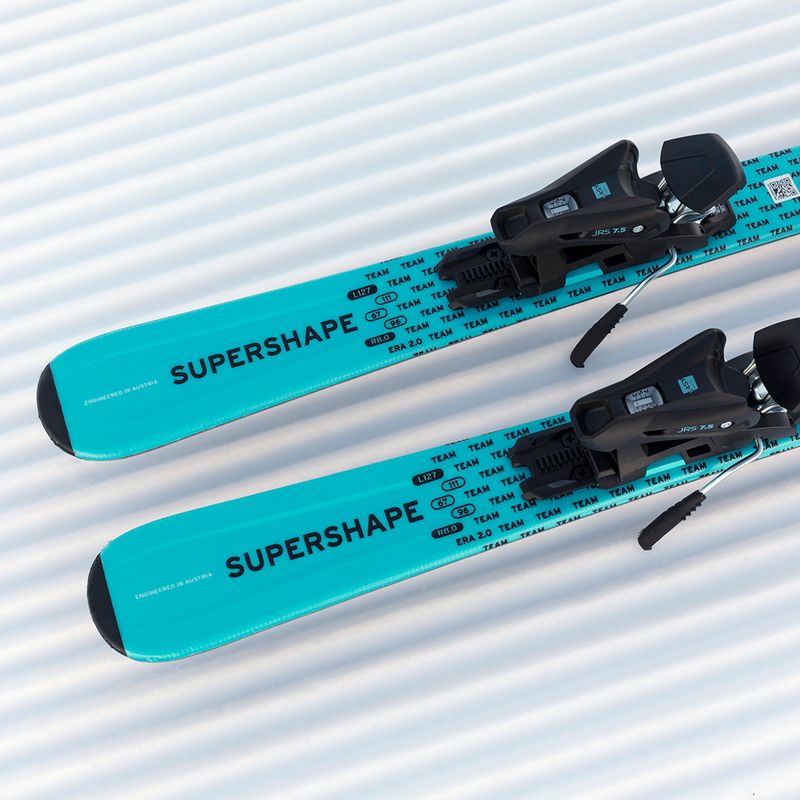 Vaikiškos kalnų slidės HEAD Supershape Team Easy JRS + apkaustai Jrs 4.5 GW CA white/blue 9