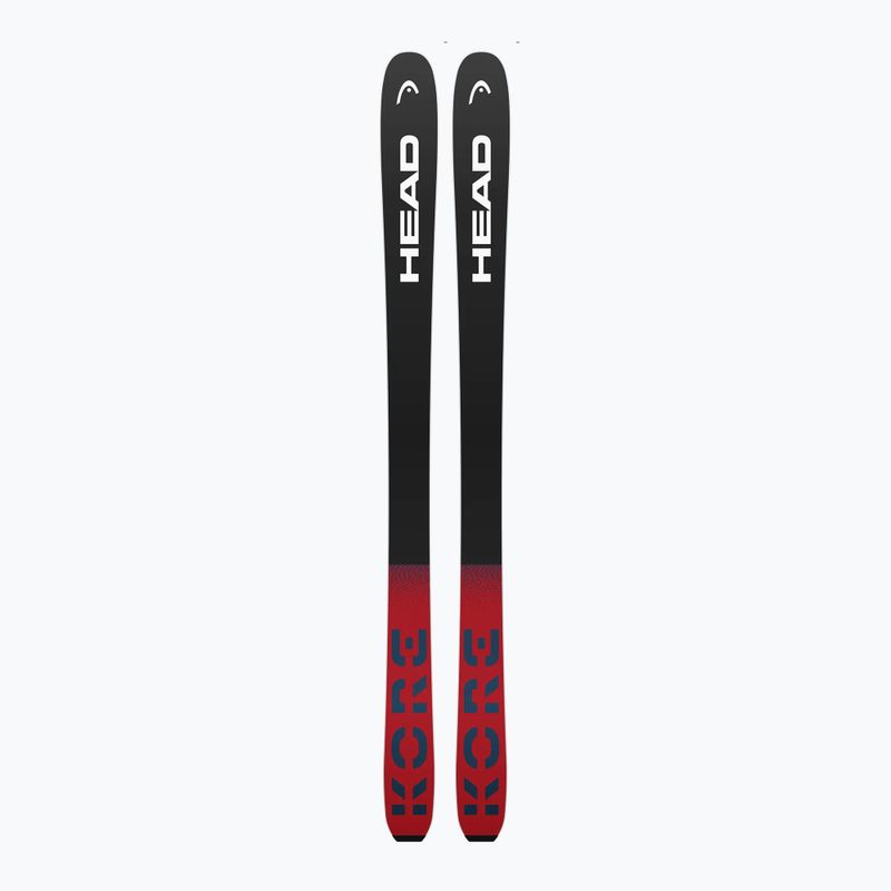Kalnų slidės HEAD Kore 100 Ti + apkaustai Attack 14 GW black/red 2