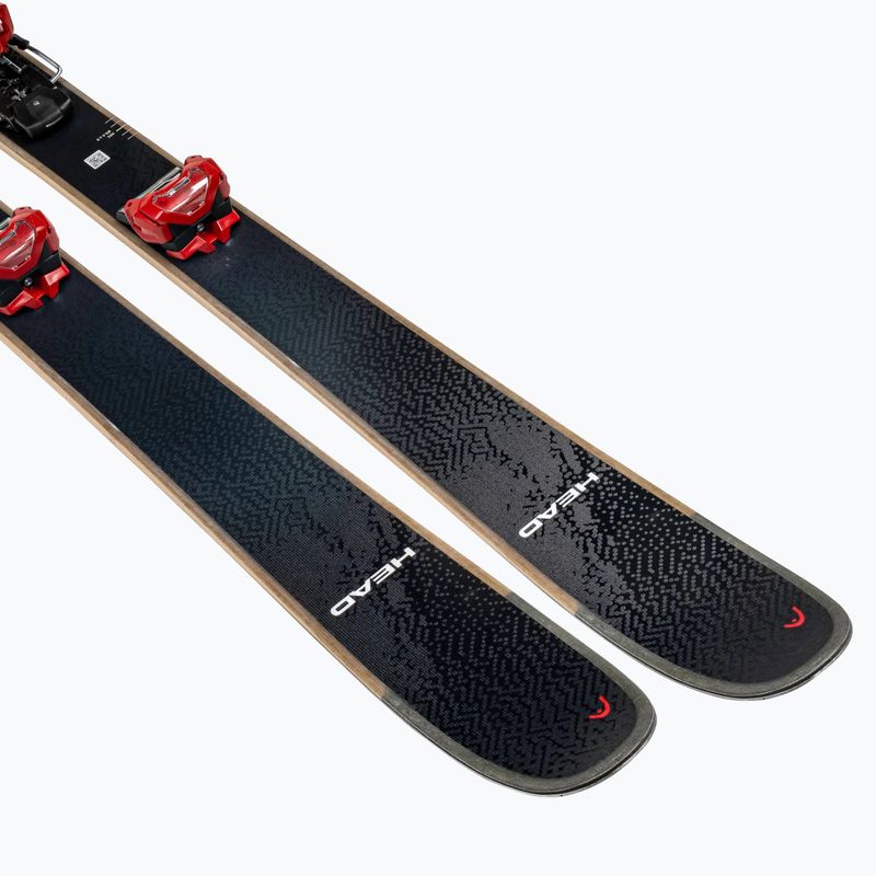 Kalnų slidės HEAD Kore 100 Ti + apkaustai Attack 14 GW black/red 4