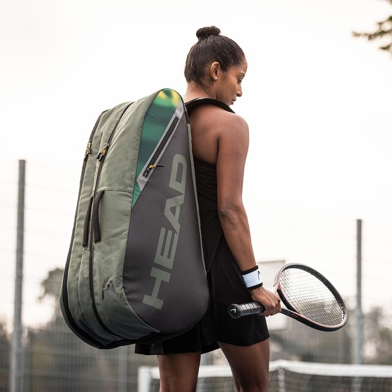 Teniso krepšys HEAD Team Racquet Bag XL thyme/banana 9