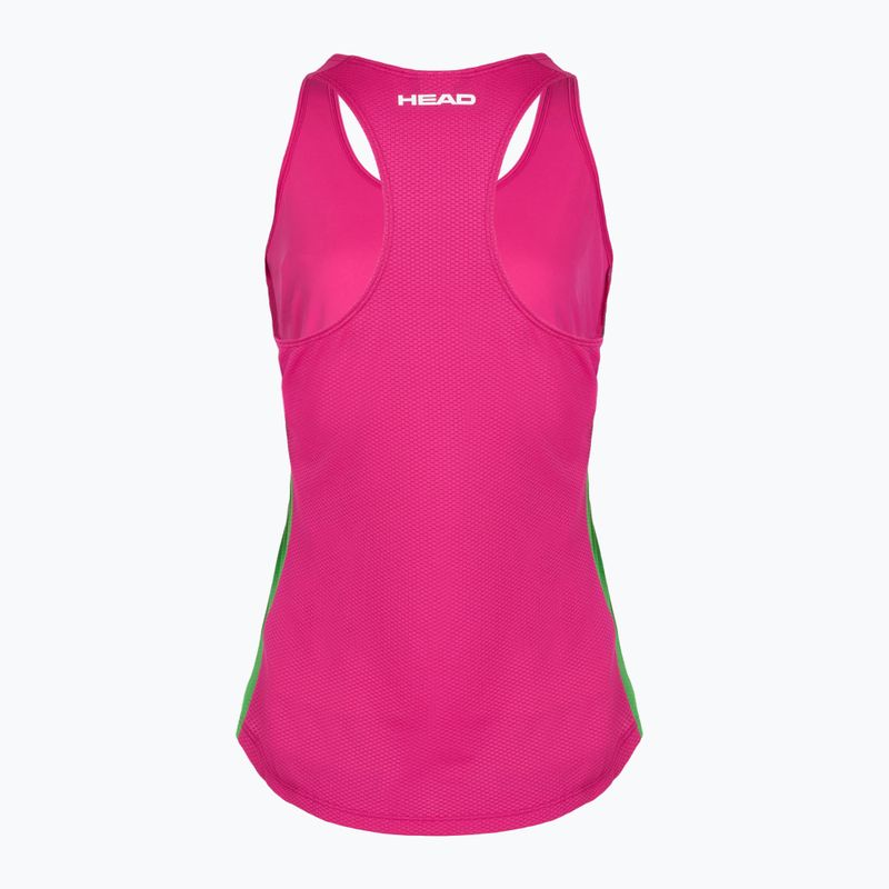 Moterų teniso marškinėliai HEAD Spirit Tank Top vivid pink 2