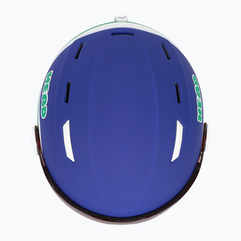 Vaikiškas slidinėjimo šalmas Head Mojo Visor Jr blue/green/silver red 6