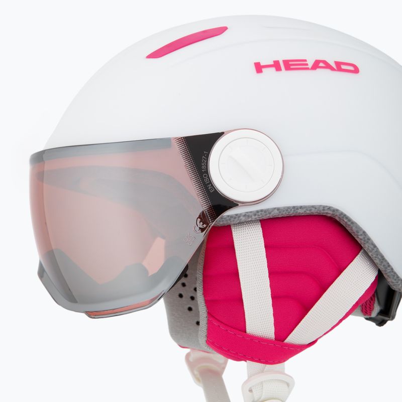 Vaikiškas slidinėjimo šalmas HEAD Maja Visor white/silver red 7