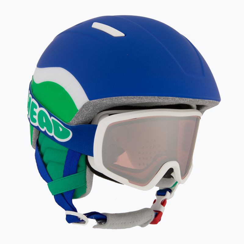 Vaikiškas slidinėjimo šalmas HEAD Mojo Set + Gogle Jr blue/green/silver red