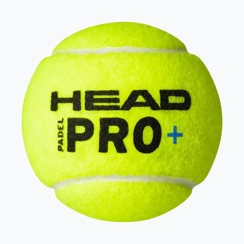 Padelio kamuoliukai HEAD Padel Pro+ 3 vnt. yellow 3